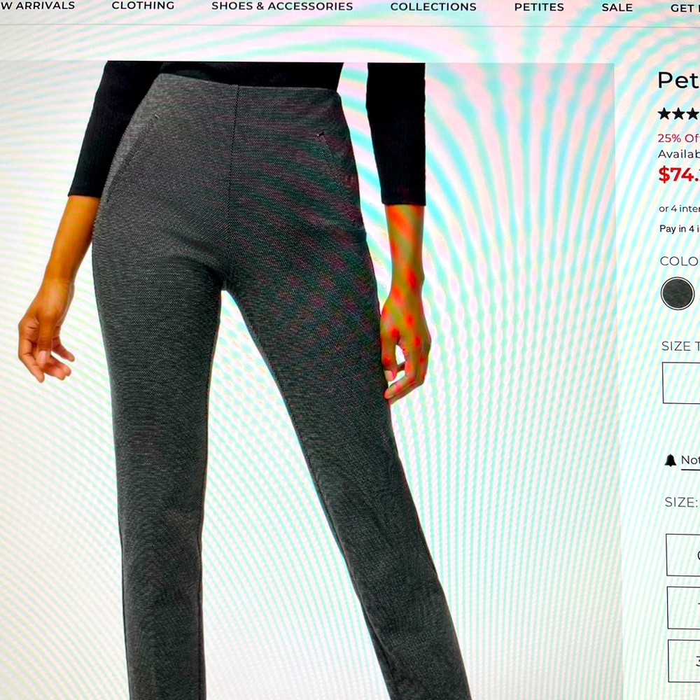 Chicos ankle pant petite size 2 in blue